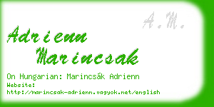 adrienn marincsak business card